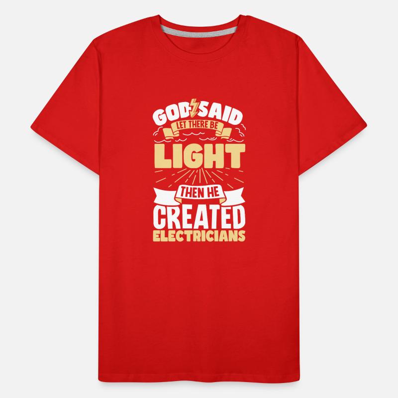 Electrician Electrical Engineer Lineman Electrical Men's Premium Organic T-Shirt