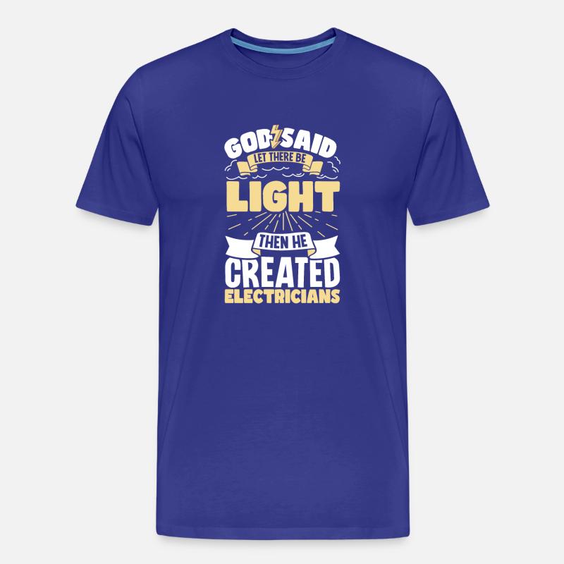 Electrician Electrical Engineer Lineman Electrical - Männer Premium Bio T-Shirt - Königsblau