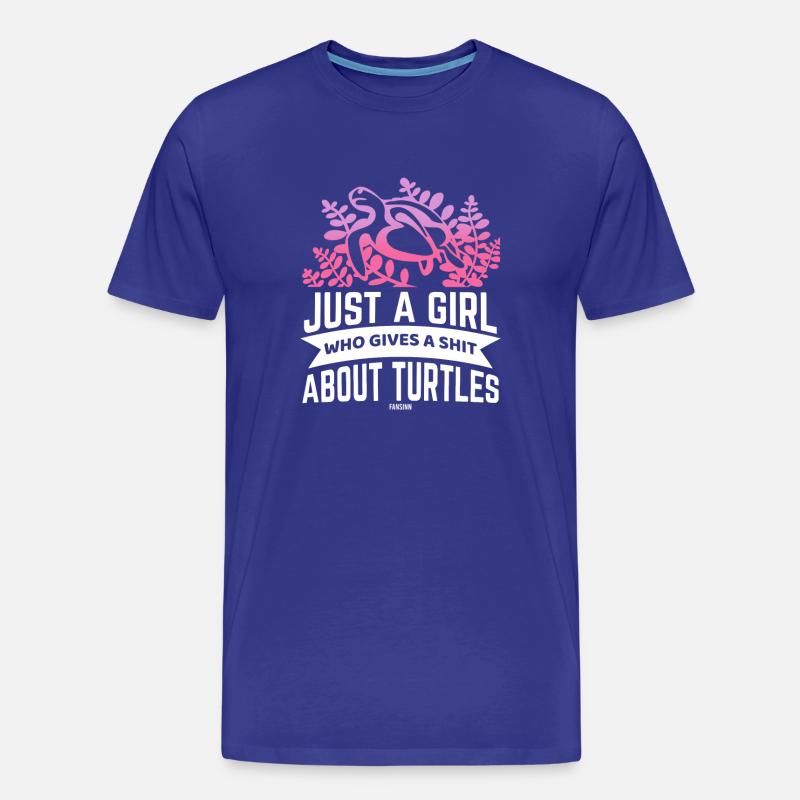 Mädchen Schildkröte Mutter Wasser Meer - Männer Premium Bio T-Shirt - Königsblau