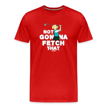 Golf Golfer Golfschläger Spruch Hundeliebhaber - Männer Premium Bio T-Shirt - Rot - Vorne - Damien (186cm)