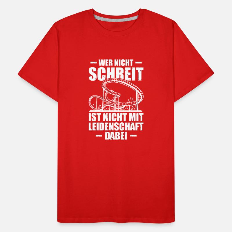 Leidenschaft Freizeitpark Rollercoaster Achterbahn Männer Premium Bio T-Shirt