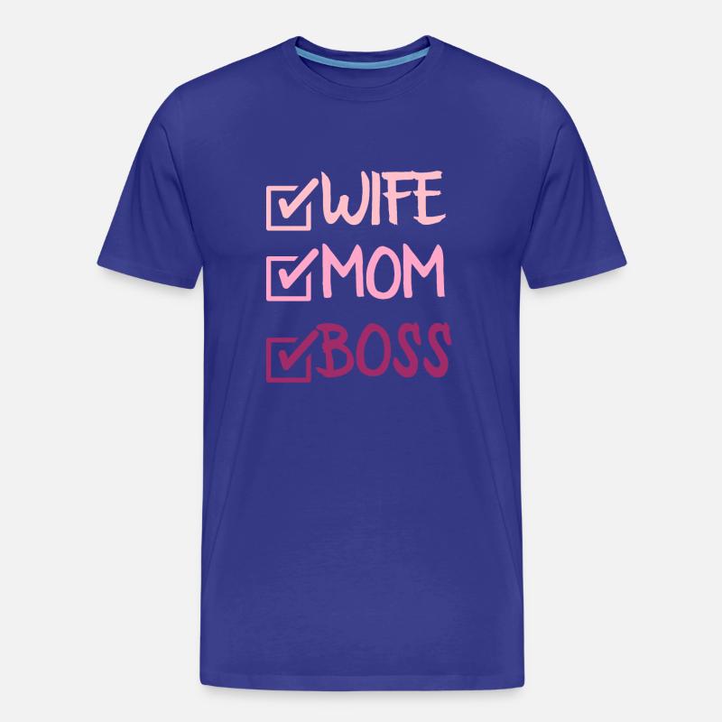 EHEFRAU MUTTER CHEF - Männer Premium Bio T-Shirt - Königsblau