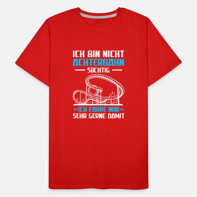 Freizeitpark Rollercoaster Achterbahn süchtig Männer Premium Bio T-Shirt