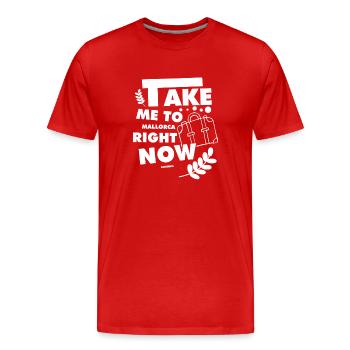 Mallorca Urlaub Reise Erholung - Männer Premium Bio T-Shirt - Rot - Vorne - Damien (186cm)
