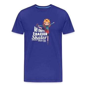Personne n’est plus fou que moi - T-shirt bio Premium Homme - bleu roi - Devant - Damien (186cm)