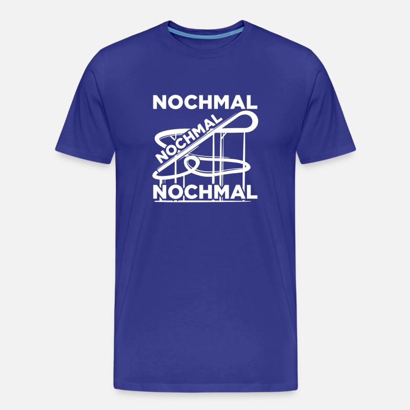 Nochmal Freizeitpark Rollercoaster Achterbahn - Männer Premium Bio T-Shirt - Königsblau