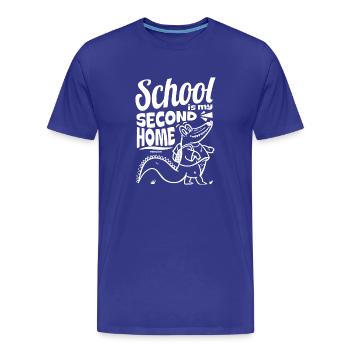 Écoliers Filles Inscriptions scolaires - T-shirt bio Premium Homme - bleu roi - Devant - Damien (186cm)