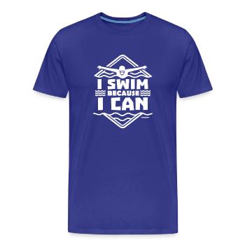 Natation Sauveteur Cours de natation Piscine extérieure Cadeau - T-shirt bio Premium Homme - bleu roi - Devant - Damien (186cm)