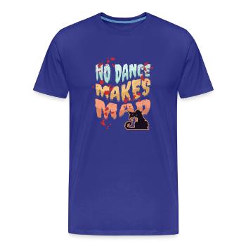 No Dance, Dance Design, Bad Cat, Cartoon Style - Men's Premium Organic T-Shirt - royal blue - Front - Damien (186cm)