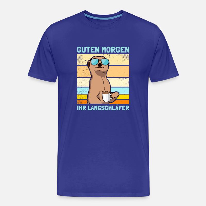 Erdmännchen Kaffee Kaffeeliebhaber Kaffeetrinker - Männer Premium Bio T-Shirt - Königsblau