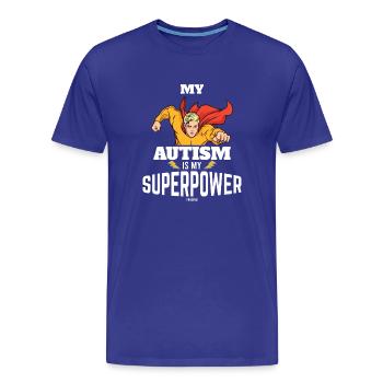 Ingénieux héros de l’autisme - T-shirt bio Premium Homme - bleu roi - Devant - Damien (186cm)