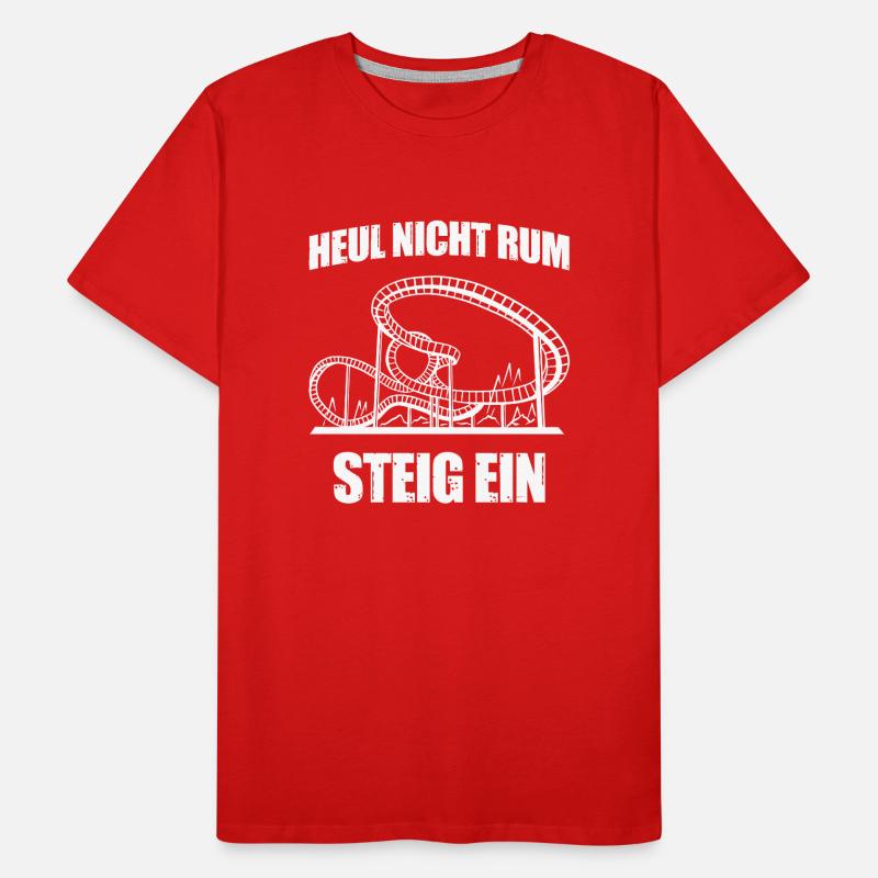 Steig ein Freizeitpark Rollercoaster Achterbahn Männer Premium Bio T-Shirt