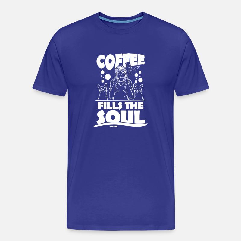Kaffee - Männer Premium Bio T-Shirt - Königsblau