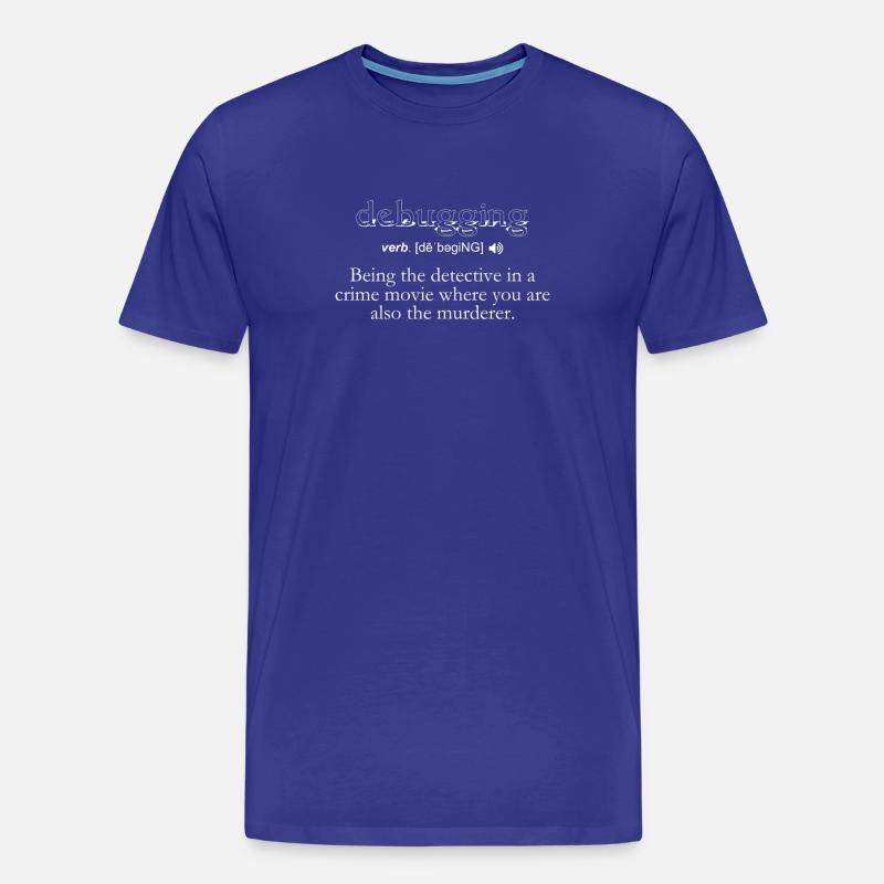 Debugging Definition - Computer Science Programmer - Men's Premium Organic T-Shirt - royal blue