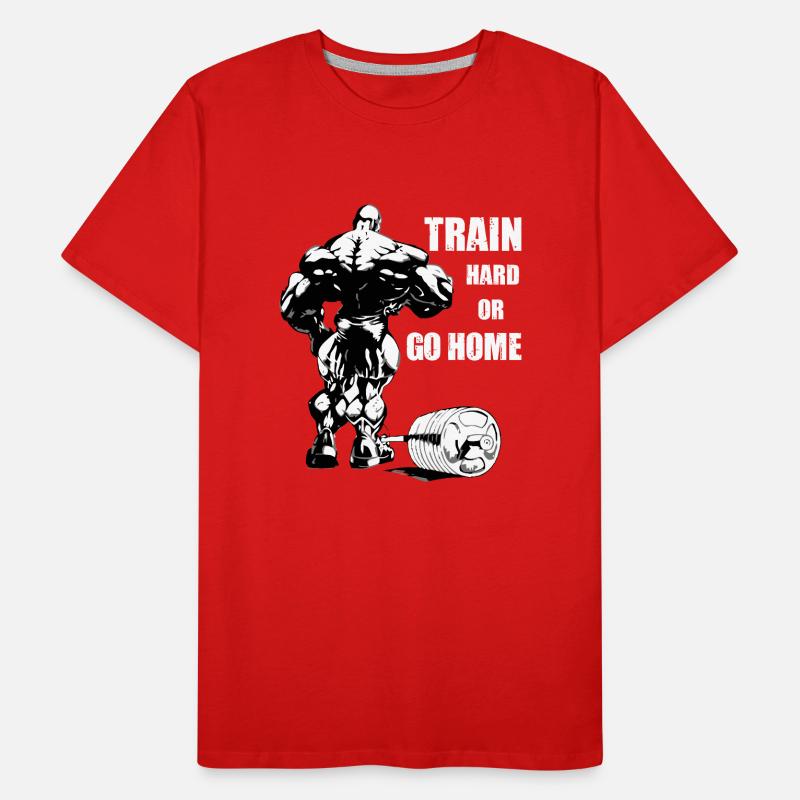 Trainiere hart oder geh nach Hause Männer Premium Bio T-Shirt