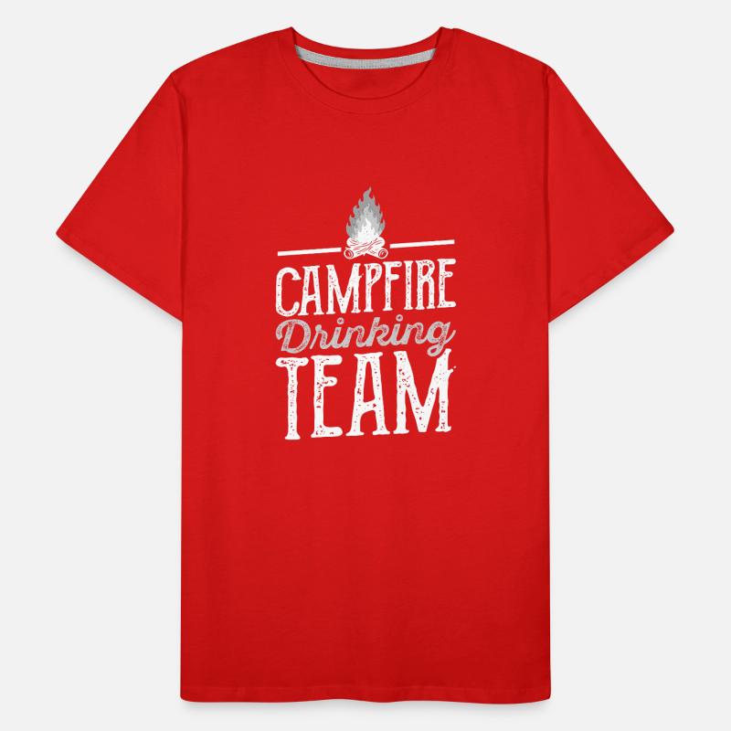 Campfire Drinking Team Camping Camper Men's Premium Organic T-Shirt