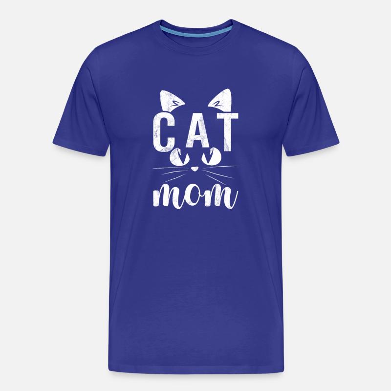Cat Mom - Design - Männer Premium Bio T-Shirt - Königsblau