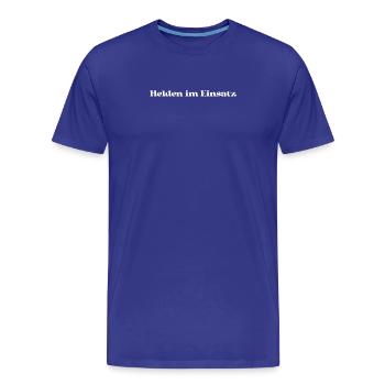 Feuerwehr - Helden im Einsatz - Männer Premium Bio T-Shirt - Königsblau - Vorne - Damien (186cm)