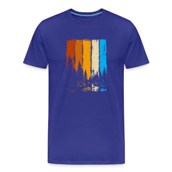 Fabrication du bois forestier Bûcheron Travailleur forestier Forestier - T-shirt bio Premium Homme - bleu roi - Devant - Damien (186cm)