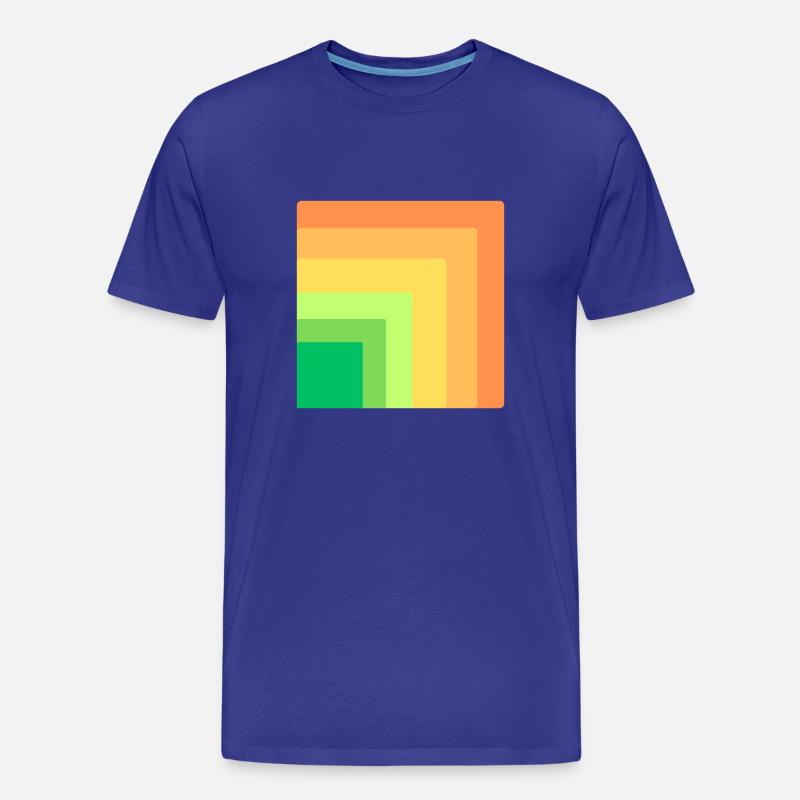Quadrate innerhalb eines Quadrats. - Männer Premium Bio T-Shirt - Königsblau