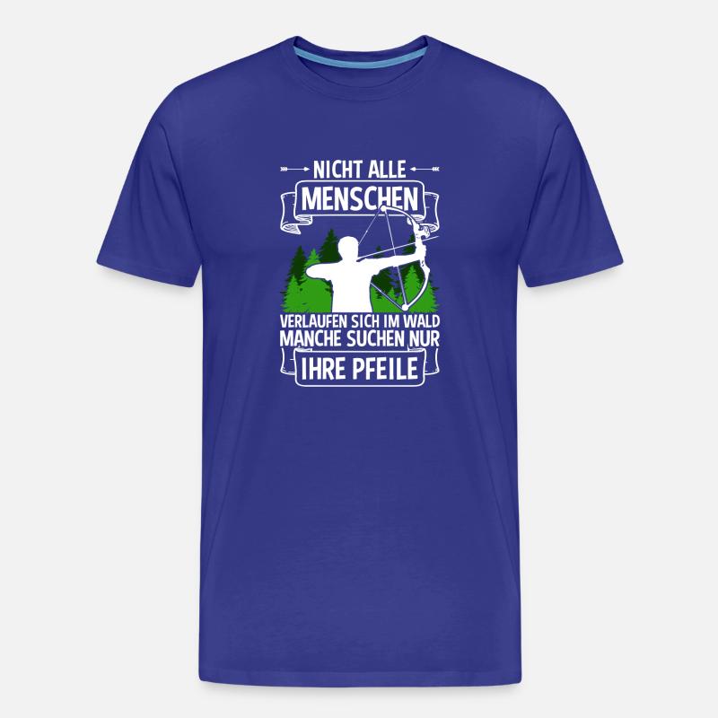 Pfeile Bogen Bogenschießen Bogenschütze - Männer Premium Bio T-Shirt - Königsblau
