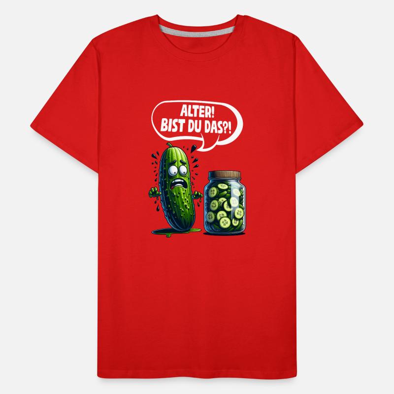 Âge! C’est toi?! Cornichon de concombre Amateurs de concombre T-shirt bio Premium Homme