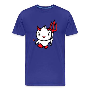 Vogel Teufel Hörner Satan Dreizack Hölle böse cool - Männer Premium Bio T-Shirt - Königsblau - Vorne - Damien (186cm)
