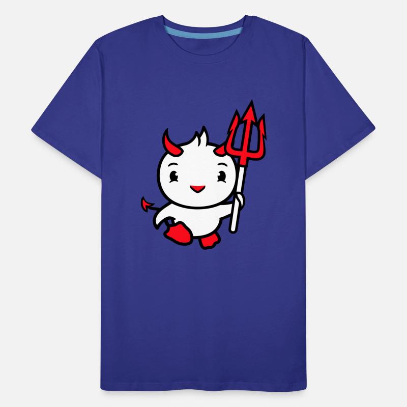 bird devil horns satan trident hell evil cool Men's Premium Organic T-Shirt