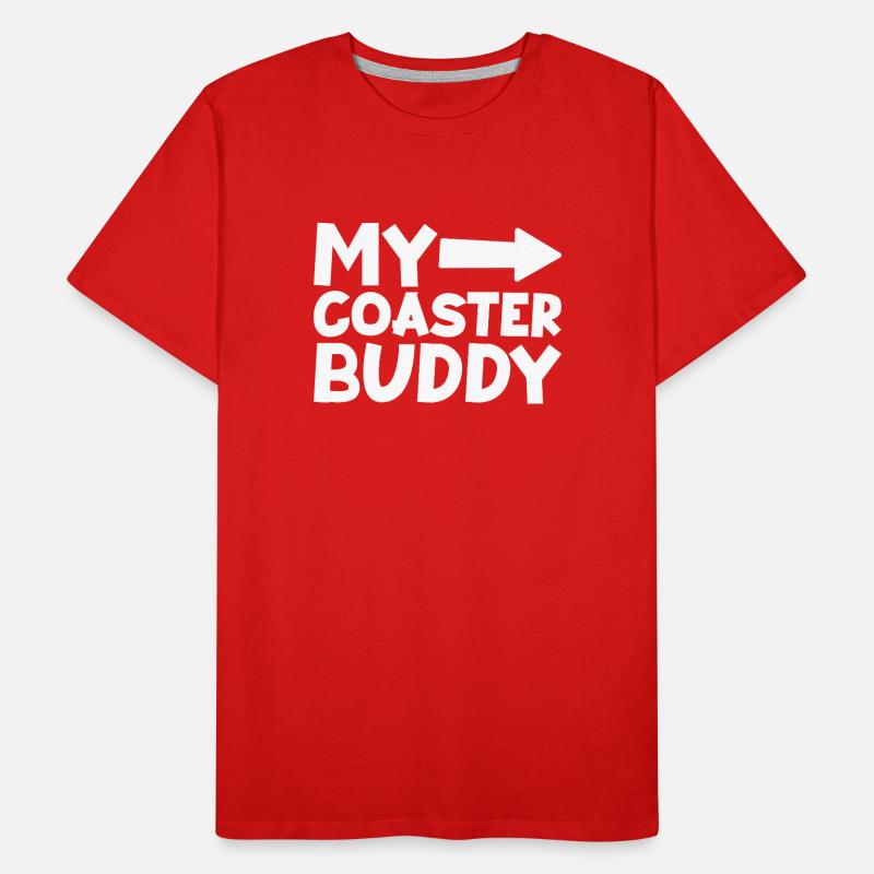 Coaster Buddy Amusement Park Roller Coaster Men's Premium Organic T-Shirt
