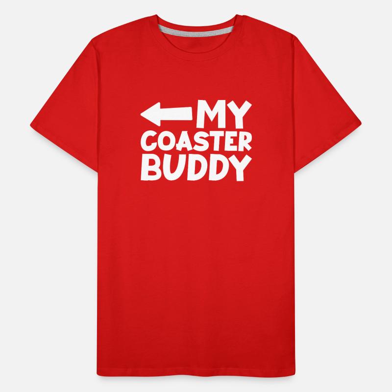 Coaster Buddy Freizeitpark Achterbahn Männer Premium Bio T-Shirt