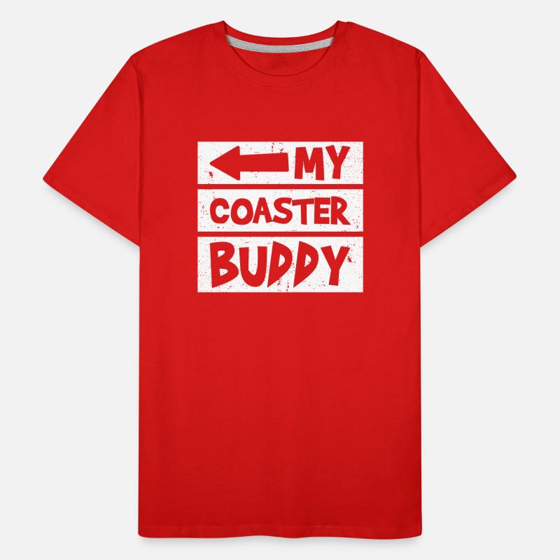 Coaster Buddy Freizeitpark Achterbahn Männer Premium Bio T-Shirt