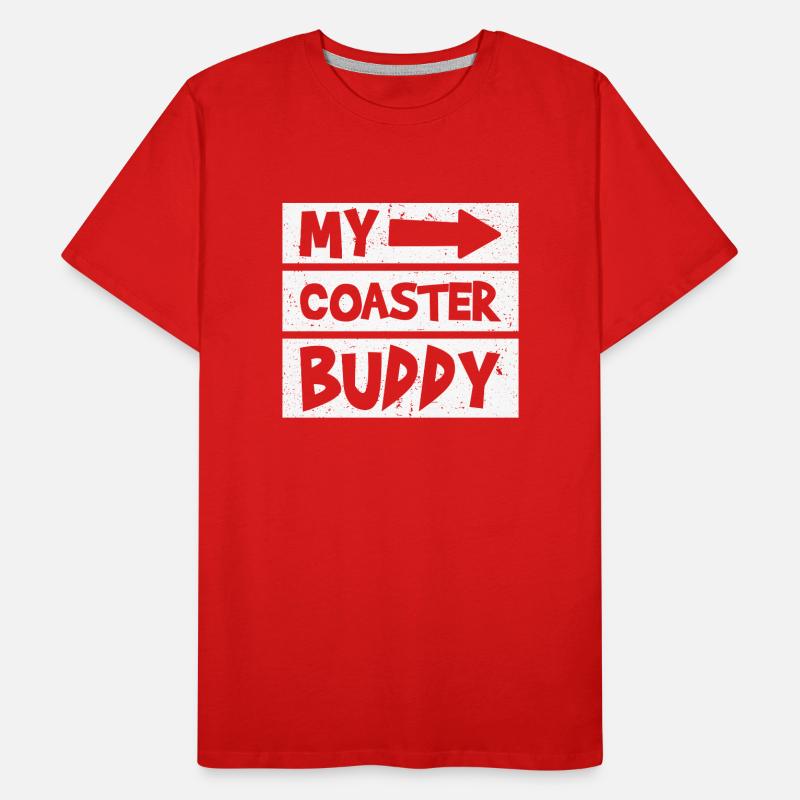 Coaster Buddy Amusement Park Roller Coaster Men's Premium Organic T-Shirt