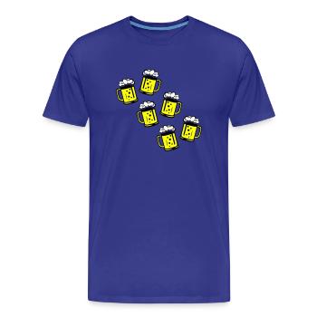 Beer Beer Mug Icon - Men's Premium Organic T-Shirt - royal blue - Front - Damien (186cm)