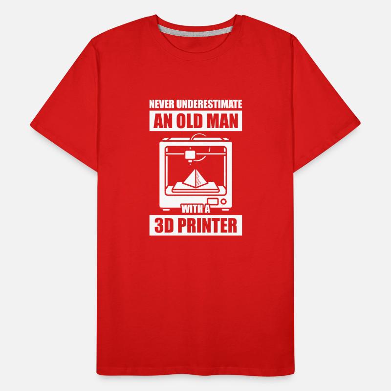 Never underestimate 3D Printer 3D Printing Männer Premium Bio T-Shirt