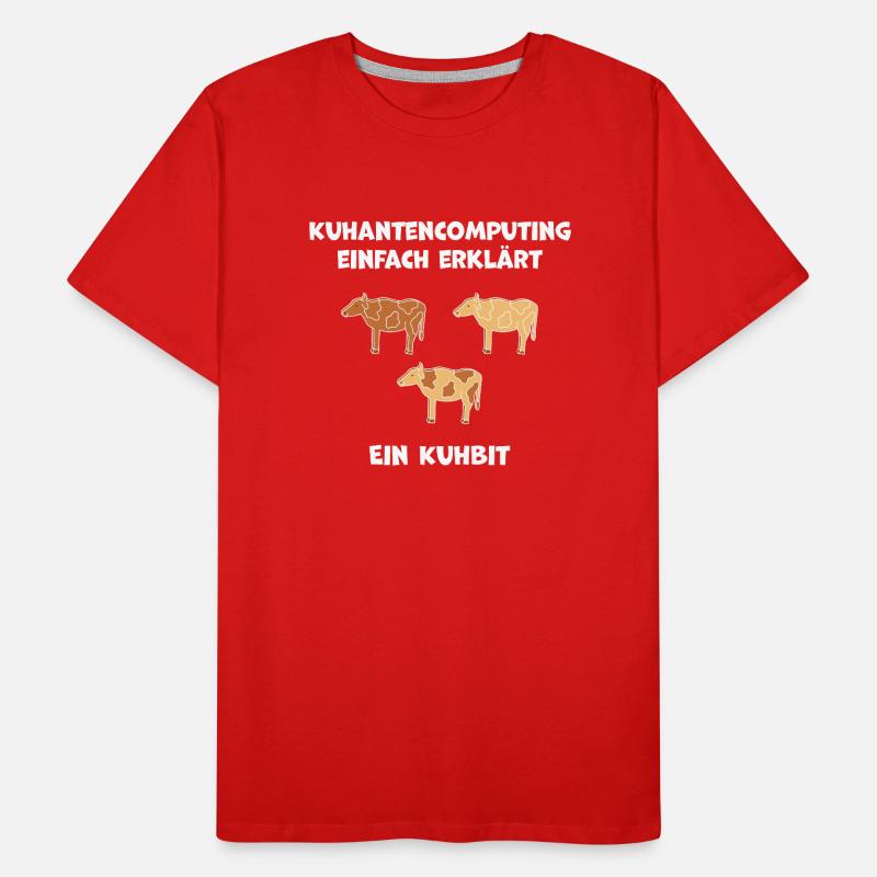 Quantencomputing mit Kühen Lustig Geschenk Kuhbit Männer Premium Bio T-Shirt