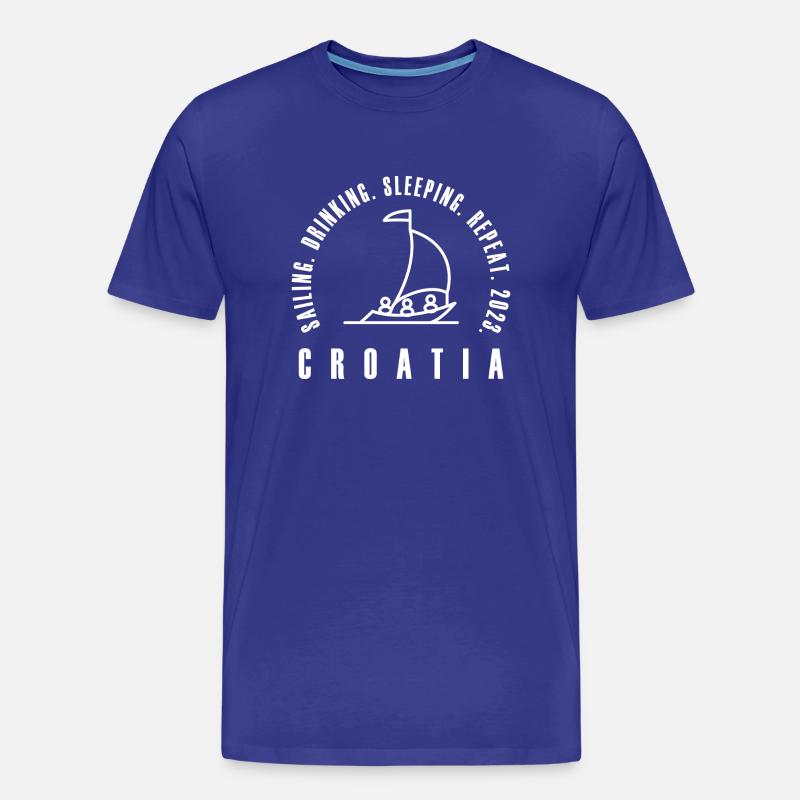 sailing drinking sleeping repeat 2023 - Männer Premium Bio T-Shirt - Königsblau