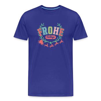 Happy Holidays - Men's Premium Organic T-Shirt - royal blue - Front - Damien (186cm)
