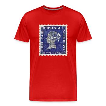 Blue Mauritius - Men's Premium Organic T-Shirt - red - Front - Damien (186cm)