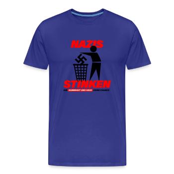2023 05 shirt nzs stinken back schwarz rot Druck - Männer Premium Bio T-Shirt - Königsblau - Vorne - Damien (186cm)