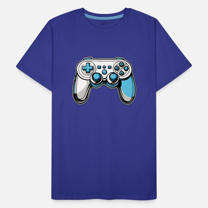 Controller Blue Illustration Men's Premium Organic T-Shirt