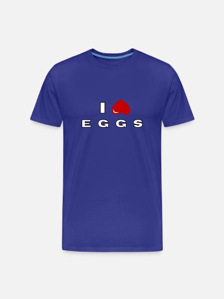I hate Eggs - Men's Premium Organic T-Shirt - royal blue