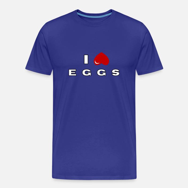 Ich hasse Eier - Männer Premium Bio T-Shirt - Königsblau