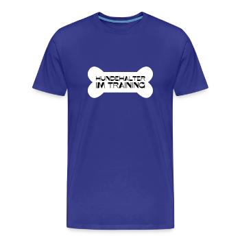 Hundehalter im Training - Männer Premium Bio T-Shirt - Königsblau - Vorne - Damien (186cm)