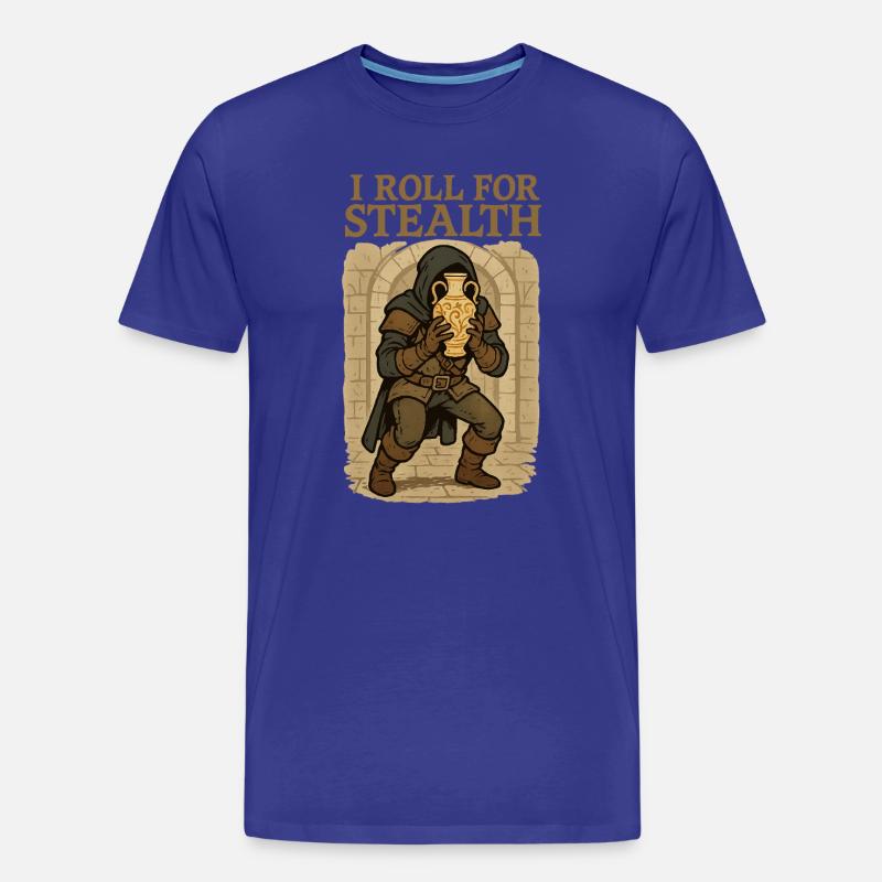 I Roll For Stealth Dieb mit Vase - Männer Premium Bio T-Shirt - Königsblau