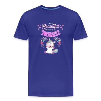 licorne licorne - T-shirt bio Premium Homme - bleu roi - Devant - Damien (186cm)