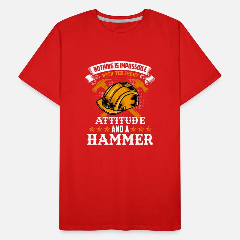 construction worker hammer Men's Premium Organic T-Shirt