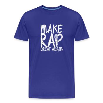 FAIRE RAP ENCORE GRANDE - T-shirt bio Premium Homme - bleu roi - Devant - Damien (186cm)