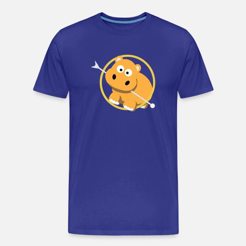 Nilpferd / Liebe / Kindershirt / Geschenk - Männer Premium Bio T-Shirt - Königsblau