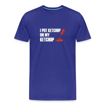 Cadeau de ketchup pour l'amant de ketchup - T-shirt bio Premium Homme - bleu roi - Devant - Damien (186cm)