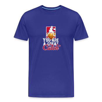 Basketball Valentinstag Großer Fang Geschenk - Männer Premium Bio T-Shirt - Königsblau - Vorne - Damien (186cm)